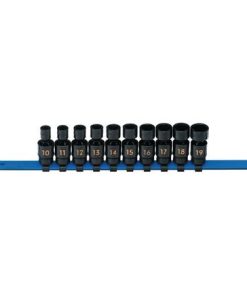 10 PIECE 3/8" DRIVE METRIC 6 POINT UNIVERSAL IMPACT SOCKET SET
