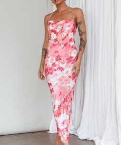 YOU'RE MY SUNSHINE TIE-UP BACK MIDI DRESS PINK