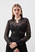 Lace Collared Woven Crop Top