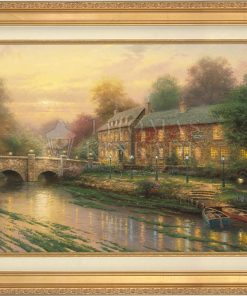 *RARE* Lamplight Inn Framed Standard Numbered Canvas Antique Gold 18" x 27" #1880/2750