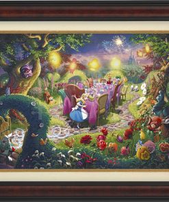 *RARE* Disney Mad Hatter's Tea Party Framed Artist Proof Canvas Burl 12" x 18" #9/10
