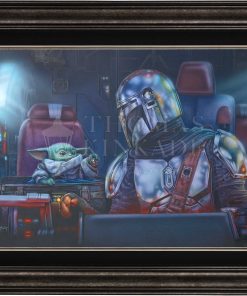 *RARE* The Mandalorian Two for the Road Framed Estate Edition Canvas Dark Pewter 24" x 36" #3/3