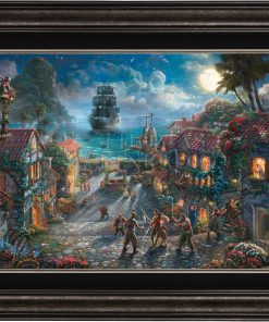 *RARE* Disney Pirates of the Caribbean Framed Estate Edition Canvas Dark Pewter 28" x 42" #5/6