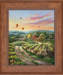 *RARE* Peaceful Valley Vineyard Framed Estate Edition Canvas Rustic Andalucian 40" x 32" #2/3