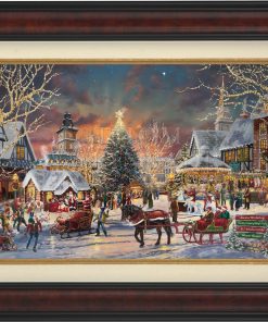 *RARE* The Christmas Festival Framed Estate Edition Canvas Burl 24" x 36" #3/3