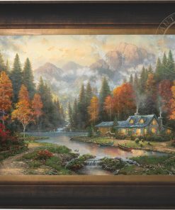 *RARE* Evening At on Autumn Lake Framed Artist Proof Canvas Estate Bronze 28" x 42" #5/5