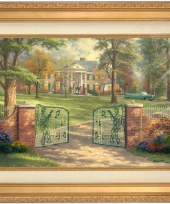 *RARE* Graceland 50th Anniversary Framed Artist Proof Canvas Antique Gold 25.5" x 34" #35/50