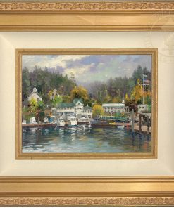 *RARE* Roche Harbor Framed Standard Numbered Canvas Antique Gold 9" x 12" #4/950