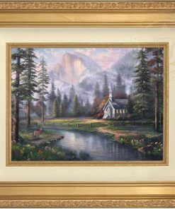 *RARE* Valley Chapel Framed Publisher Proof Canvas Antique Gold 25.5" x 34" #15/17