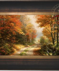 *RARE* A Walk Down Autumn Lane Framed Estate Edition Canvas Estate Bronze 28" x 42" #1/1